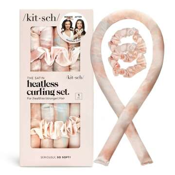 Heatless Curling Set - Satin Rollers for Overnight Style