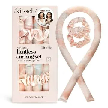 Heatless Curling Set - Satin Rollers for Overnight Style
