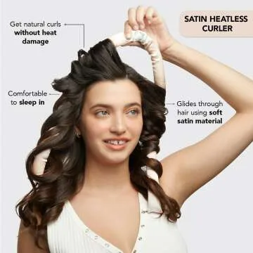 Heatless Curling Set - Satin Rollers for Overnight Style