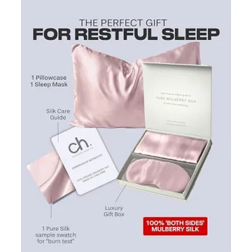 Silk Pillowcase Set - Pink Quartz Queen with Eye Mask