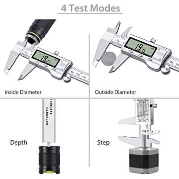 Proster Digital Vernier Caliper 6inch 150mm - Electronic Caliper Fraction/Inch/Metric Dial Caliper for Length Width Depth Inner Outer Diameter, with 32 Feeler Gauges