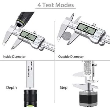 Proster Digital Vernier Caliper 6inch 150mm - Electronic Caliper Fraction/Inch/Metric Dial Caliper for Length Width Depth Inner Outer Diameter, with 32 Feeler Gauges