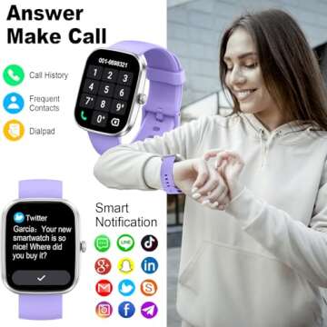 Smart Watch(Answer/Make Call), 1.91" Smartwatch for Men Women, New Fitness Watch with 110+ Sport Mod...
