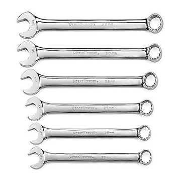 GEARWRENCH 6 Pc. 12 Pt. Combination Wrench Set - Durable Metric Tool Set with Long Pattern Design