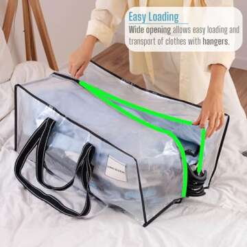 VENO 2 Pack Moving Bags, Heavy Duty Storage Bags with Dual-Handled, Dorm Room Essentials, Moving Sup...