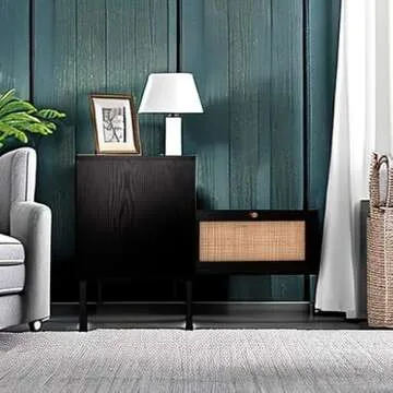 Natural Rattan Nightstands for Stylish Storage Solution