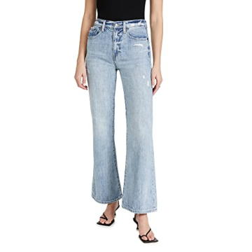 Pistola Denim Women's Stevie High Rise Wide Leg Jeans, Ruthless, Blue, 27