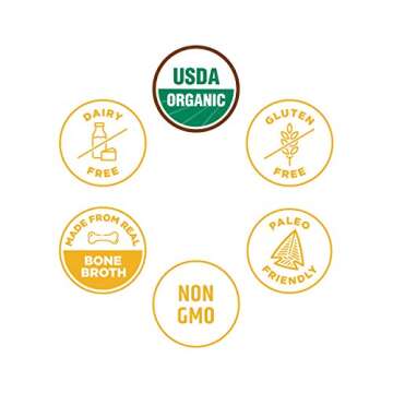 Ancient Nutrition Organic Bone Broth Protein Powder, Turmeric Spice Flavor, 17 Servings Size - Organic, Gut-Friendly, Paleo-Friendly