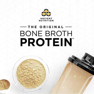 Ancient Nutrition Organic Bone Broth Protein Powder, Turmeric Spice Flavor, 17 Servings Size - Organic, Gut-Friendly, Paleo-Friendly