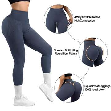 OMKAGI Scrunch Butt Lifting Leggings for Women