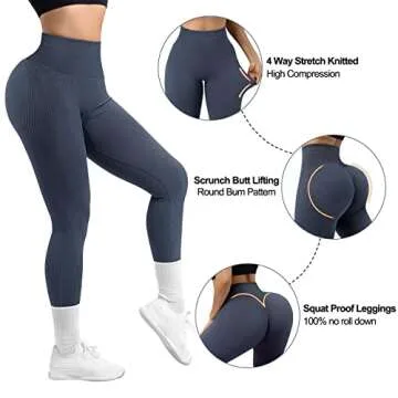OMKAGI Scrunch Butt Lifting Leggings for Women