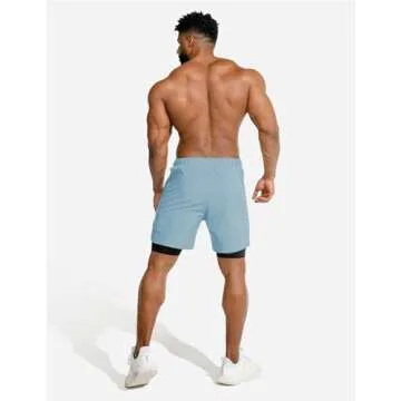 COOFANDY Men's 2 Pack Running Shorts Quick Dry Gym Workout