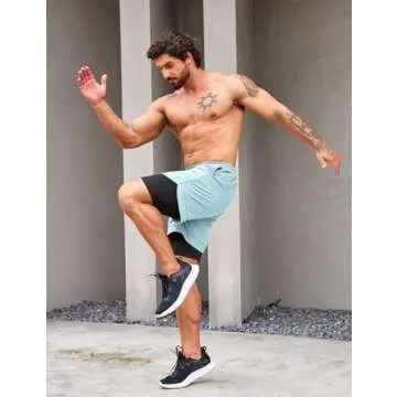 COOFANDY Men's 2 Pack Running Shorts Quick Dry Gym Workout