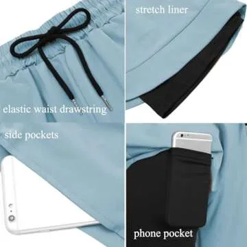 COOFANDY Men's 2 Pack Running Shorts Quick Dry Gym Workout