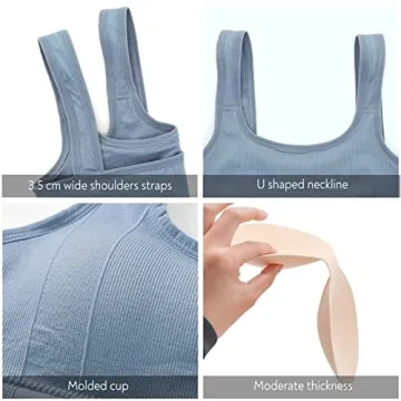 Eleplus Comfy Cami Bra Pack for Women – Yoga & Lounge