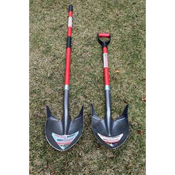 ROOT ASSASSIN One Shot Garden Shovel - 60" Straight Handle, Winged Back Shovel, Dig Deeper and Easier, Holds More Dirt, Larger Surface Area for You Foot (60" Long Handle Wing Shovel)