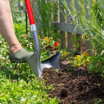 ROOT ASSASSIN One Shot Garden Shovel - 60" Straight Handle, Winged Back Shovel, Dig Deeper and Easier, Holds More Dirt, Larger Surface Area for You Foot (60" Long Handle Wing Shovel)