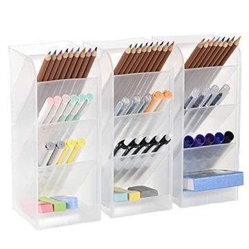 Marbrasse 12 Compartment Pen Organizer for Desk Storage