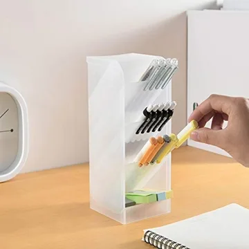 Marbrasse 12 Compartment Pen Organizer for Desk Storage