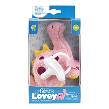 Dr. Brown's Dinosaur Baby Lovey Pacifier Teether Holder