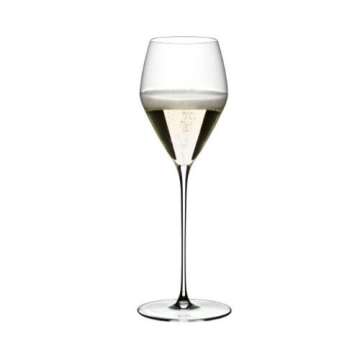 Riedel Veloce Champagne Wine Glasses (Set of 2) Bundle with Microfiber Polishing Cloth (2 Items)