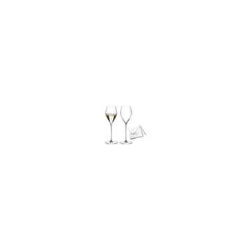 Riedel Veloce Champagne Wine Glasses (Set of 2) Bundle with Microfiber Polishing Cloth (2 Items)