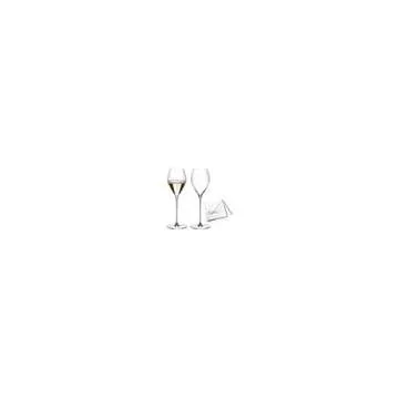 Riedel Veloce Champagne Wine Glasses (Set of 2) Bundle with Microfiber Polishing Cloth (2 Items)