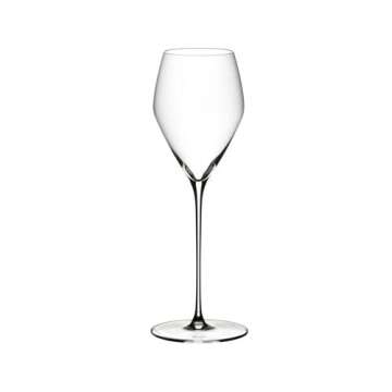 Riedel Veloce Champagne Wine Glasses (Set of 2) Bundle with Microfiber Polishing Cloth (2 Items)