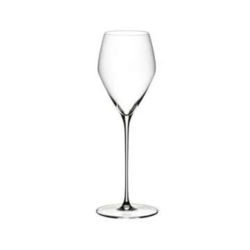 Riedel Veloce Champagne Wine Glasses (Set of 2) Bundle with Microfiber Polishing Cloth (2 Items)
