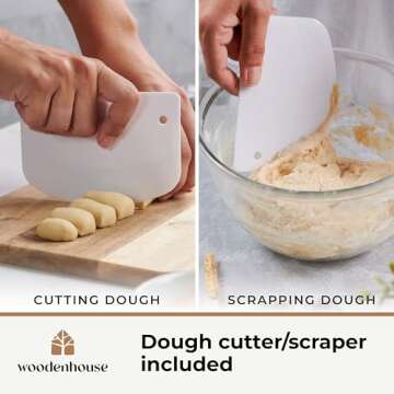 Danish Dough Whisk with Dough Cutter for Effortless Mixing
