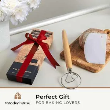 Danish Dough Whisk with Dough Cutter for Effortless Mixing