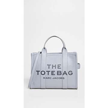 Marc Jacobs The Leather Medium Tote Bag, Wolf Grey: Chic Versatility Meets Everyday Functionality