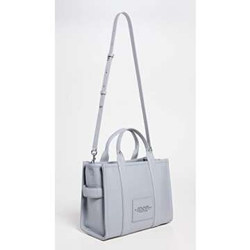 Marc Jacobs Leather Medium Tote Bag - Wolf Grey Elegance