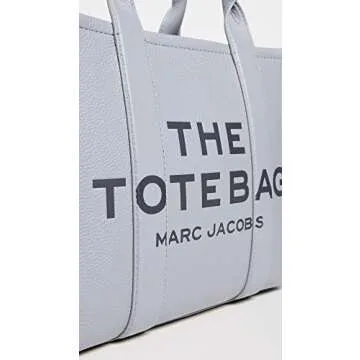 Marc Jacobs Leather Medium Tote Bag - Wolf Grey Elegance