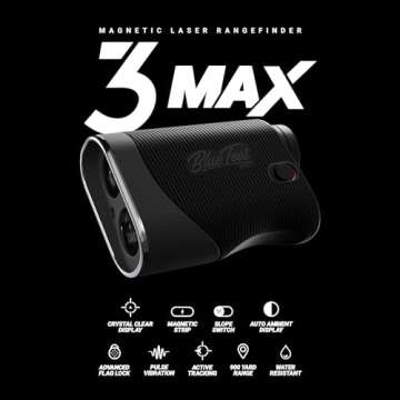 Blue Tees Golf - Player Pack Bundle- Series 3 Max Rangefinder, Magnetic Speaker, Divot Tool & Magnetic Hub - The Golf Bundle to Elevate Your Round