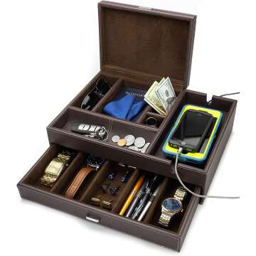 HOUNDSBAY Men's Jewelry Box & Charging Station
