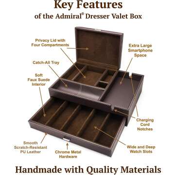 HOUNDSBAY Men's Jewelry Box & Charging Station