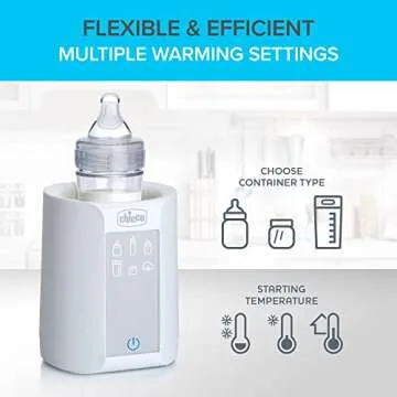 Chicco Digital Bottle Warmer & Sterilizer for Baby Bottles, Baby Food Jars, and Milk Bags | Eliminates 99.9% of Germs | 4 Heating Options | Digital Touchscreen| Automatic Shut-Off & Sound Alert