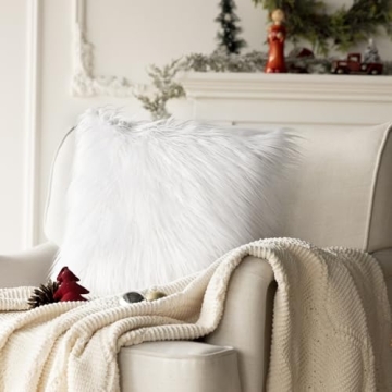 Luxury Phantoscope Faux Fur Pillow Cover - 26x26 Inches