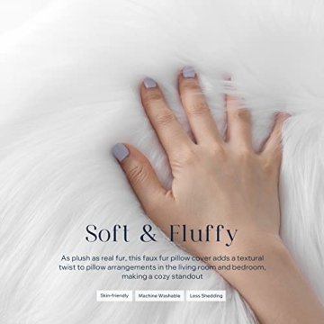 Luxury Phantoscope Faux Fur Pillow Cover - 26x26 Inches