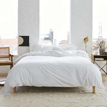 Brooklinen Luxury Percale Duvet Cover - 100% Cotton, King/California King Size in White with Extra-Long Corner Ties and Button Closure | Best Sheets for Hot Sleepers