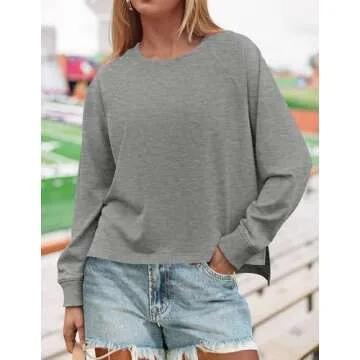 ZESICA Women's Lightweight Crewneck Sweatshirt - Fall Style