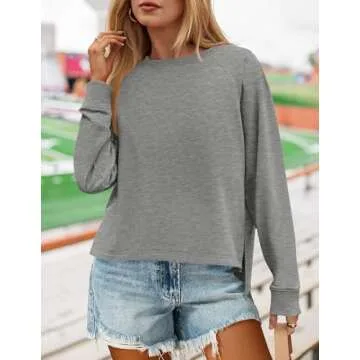 ZESICA Women's Lightweight Crewneck Sweatshirt - Fall Style