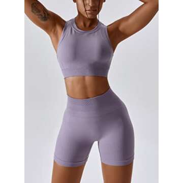 ABOCIW Workout Sets for Women Seamless Yoga Outfit