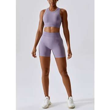 ABOCIW Workout Sets for Women Seamless Yoga Outfit