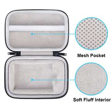 Lacdo Hard Carrying Case for Samsung T7 Shield / T7 / T7 Touch Portable Solid State Drives 500GB 1TB 2TB 4TB USB 3.2 External SSD Hard EVA Shockproof Storage Travel Bag, Black+Gray