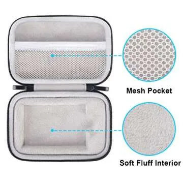 Lacdo Hard Carrying Case for Samsung T7 Shield / T7 / T7 Touch Portable Solid State Drives 500GB 1TB 2TB 4TB USB 3.2 External SSD Hard EVA Shockproof Storage Travel Bag, Black+Gray