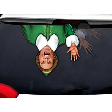 Jolly Elf Waving Arm Wiper Tag - Spread Holiday Cheer!