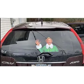 Jolly Elf Waving Arm Wiper Tag - Spread Holiday Cheer!