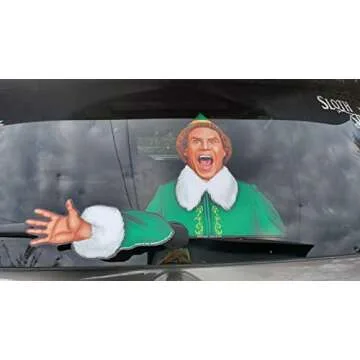 Jolly Elf Waving Arm Wiper Tag - Spread Holiday Cheer!